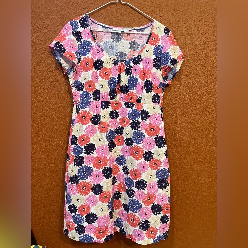 Boden floral short sleeve dress, size 8R